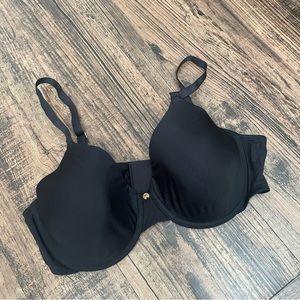 Natori Black Gold Detail Adjustable Underwire T-Shirt Bra 36c